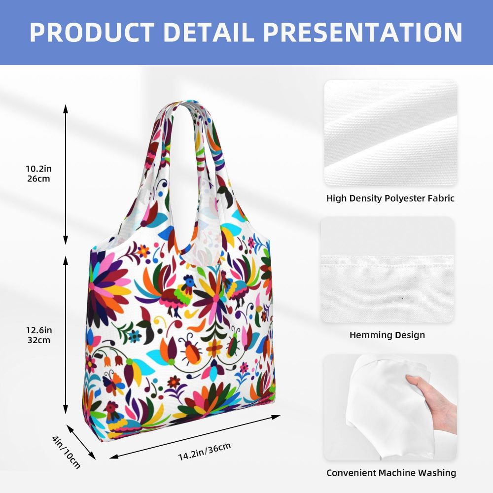 Compras, Têxtil Floral Tradicional, Bolsa De Ombro