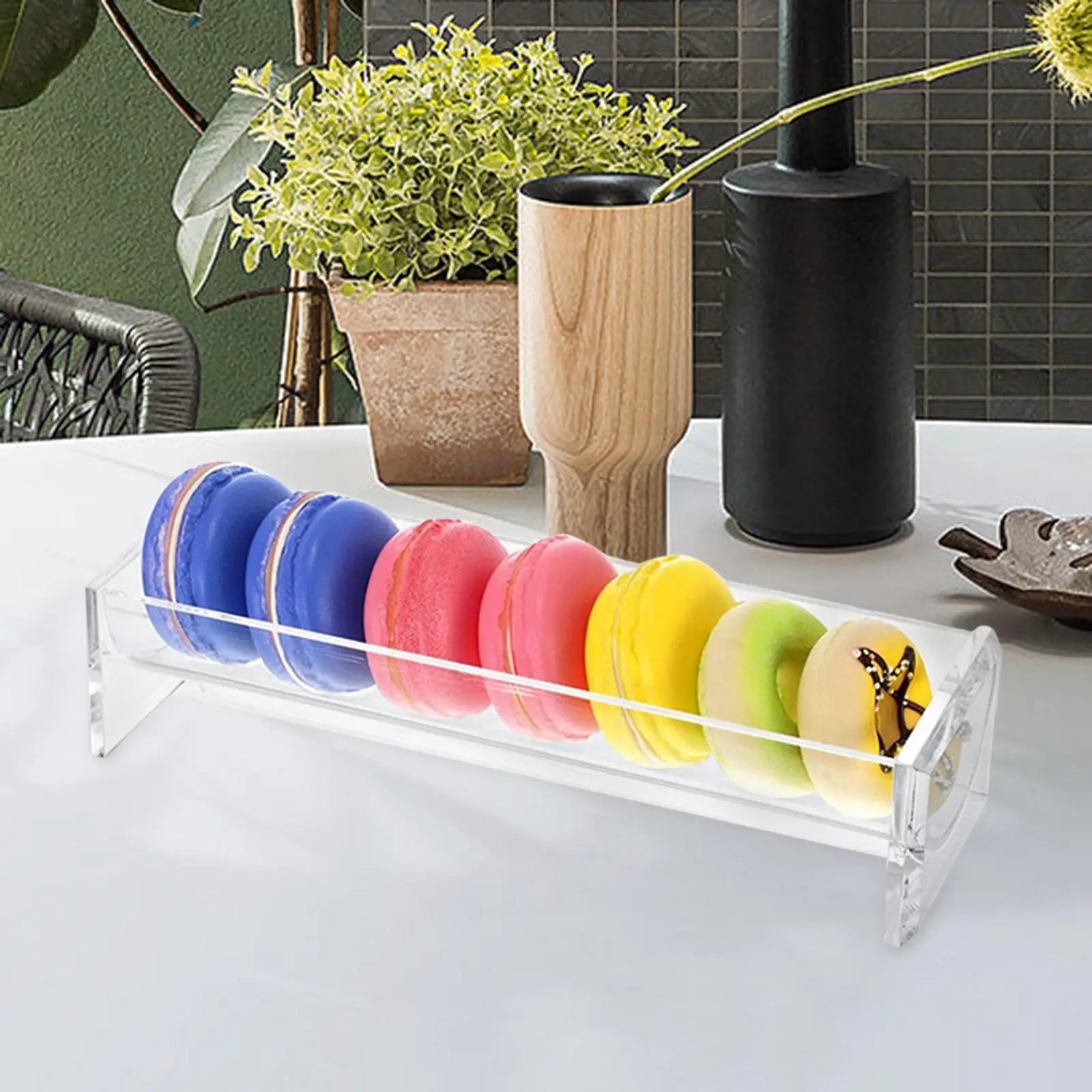 Acrylic Display Holder Rectangular Dessert towers Pastry Holder Display Stand for Macaron Appetizer Party Wedding Countertop