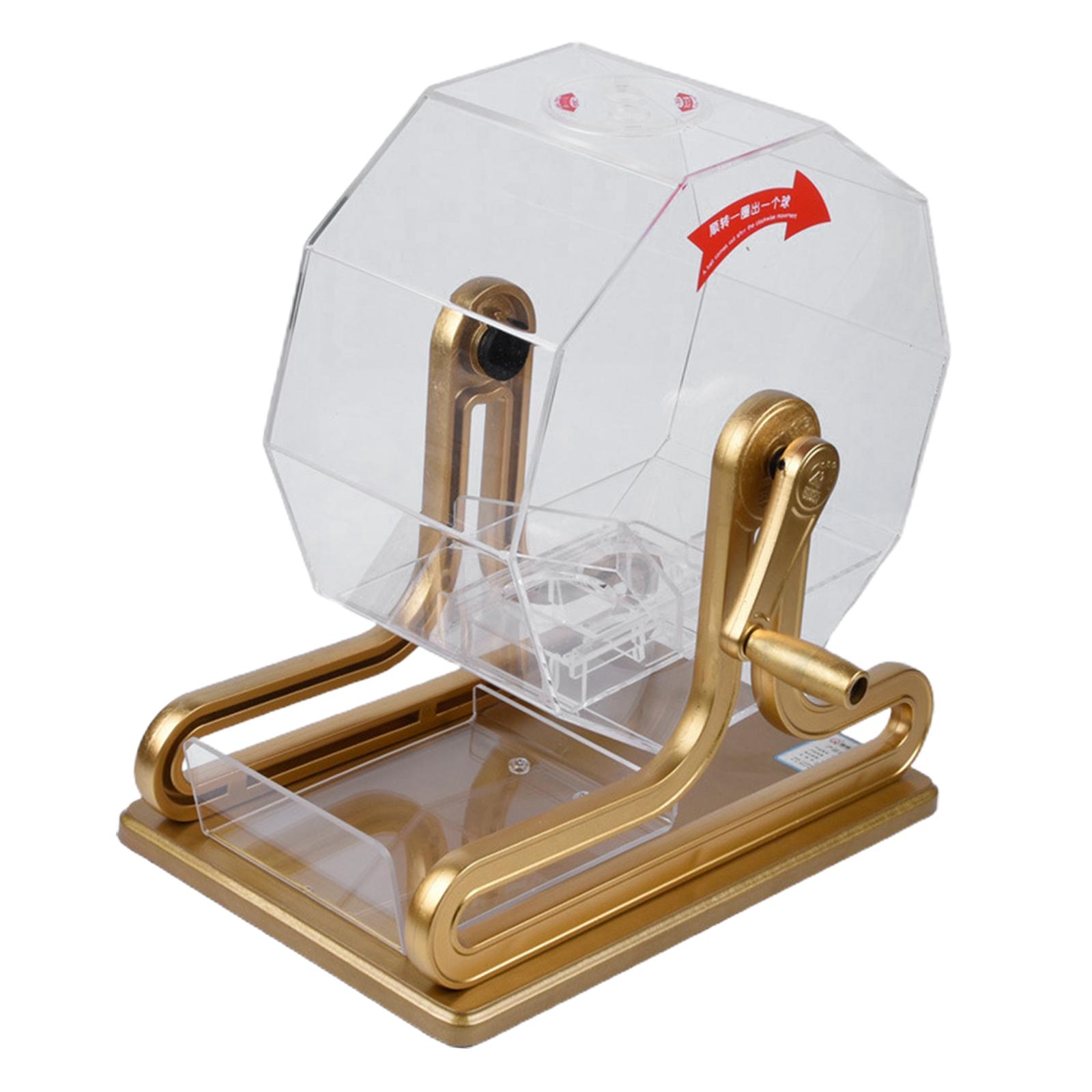 Classic Hand Crank Lucky Number Machine Lucky Number Picker Dispenser Lottery Machine for Barbeque Party Favors Family Game