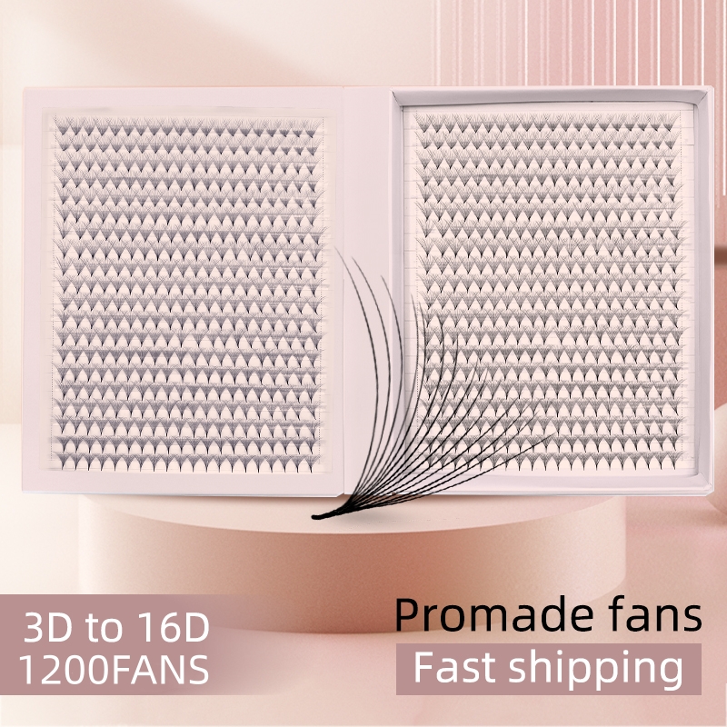 Best of 1200 Fans Lashes XXL Mega Tray Matte Ultra Dark Premade Volume Fan Pointy Base Promade Fans Eyelash Extensions Makeup Tools Reviews & Tips