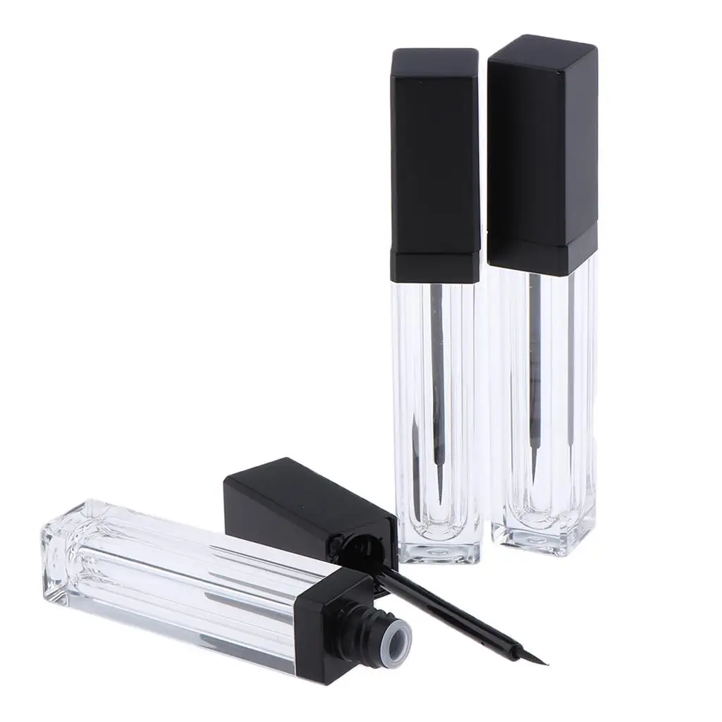 3Pcs 6ml Empty Mascara Tubes Tubes Eyeliner Vials Bottles Container With Plugs, Great for Trip