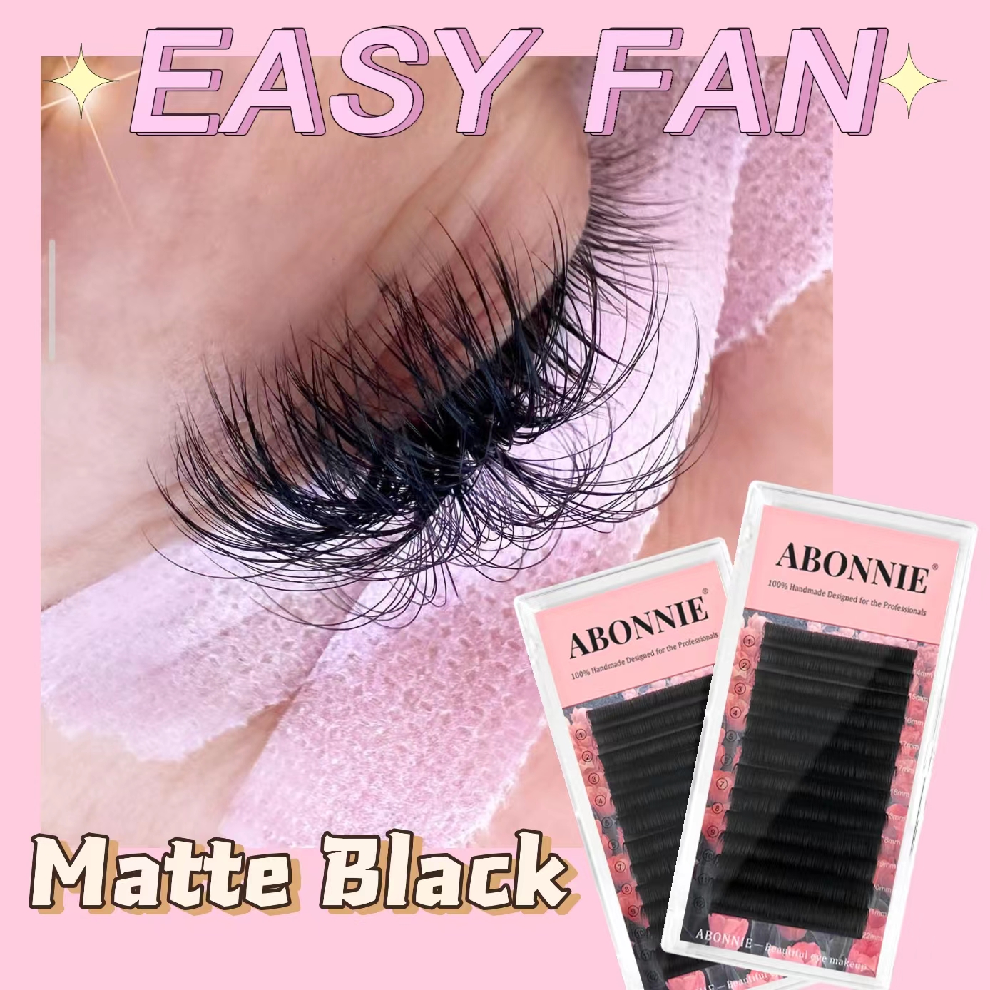 Best of Abonnie Auto Fanning Lashes Extensions Easy Fan Eyelashes False Cilia All Size Eyelash Mega Volume Lash Tray 0.03 D Curl Cilios Reviews & Tips