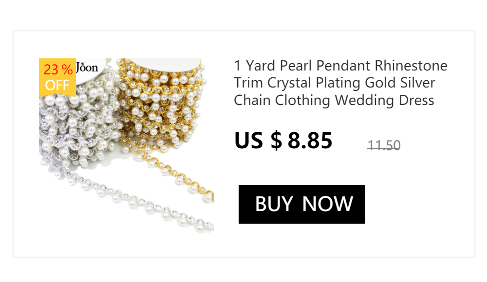 Description Picture 6 of itemTwo styles small pearl crystal Manual rhinestones trim Ribbon metal chain for dress, bag, shoes accessories ML006-007