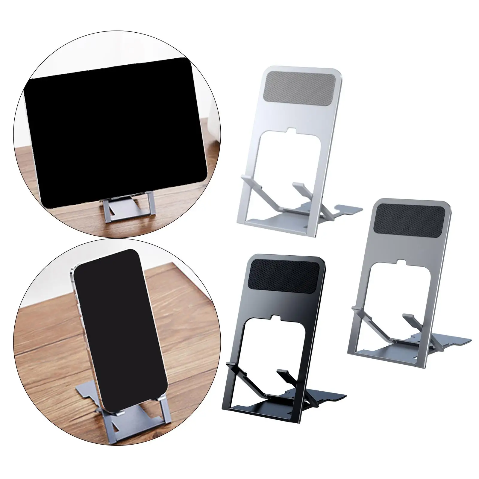 Vertical Folding Mobile Phone Holder Stand Angle Adjustable Stable Desktop Charger for Learning Hotel Office