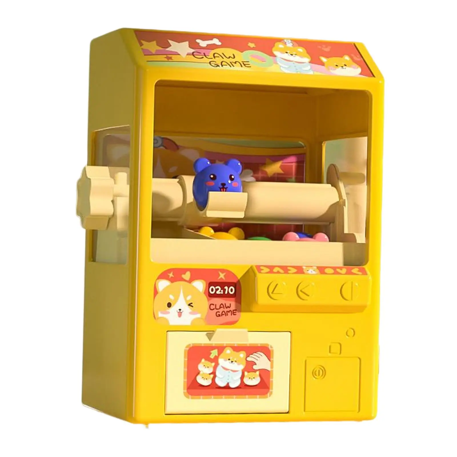 Electronic Claw Machine Exciting Play Claw Game Toy Novelty Hand Crank Grab Doll