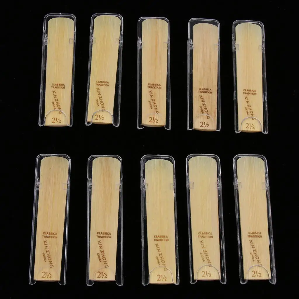 Exquisite Pack Of 10 Alto Saxophone Sax Replacmeent Reeds for Saxophonist