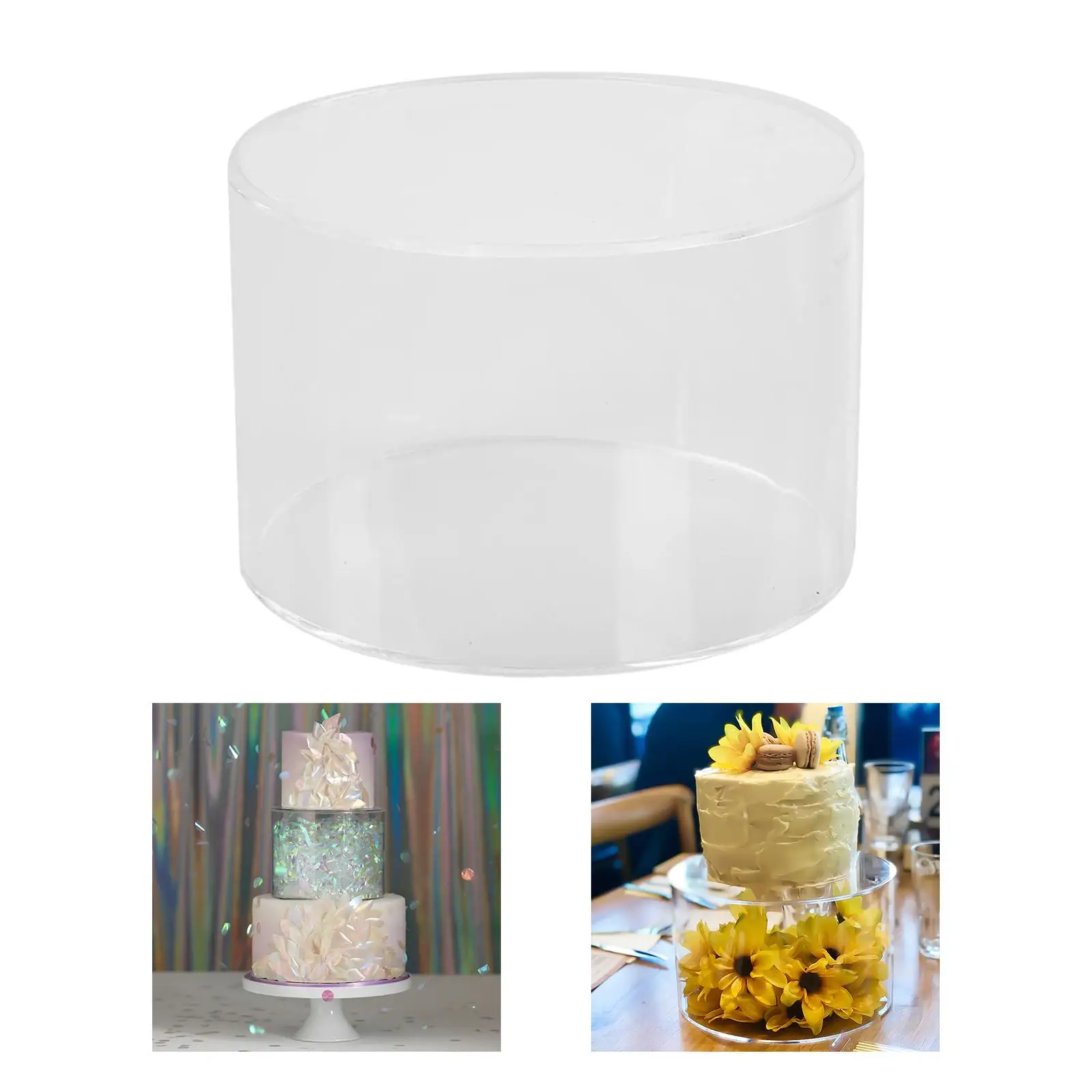 Cylinder Display Riser Round Cake Tool Decorative Centerpiece Decorative Supplies DIY Stand Riser Cake Dummy Cake Tier for Party
