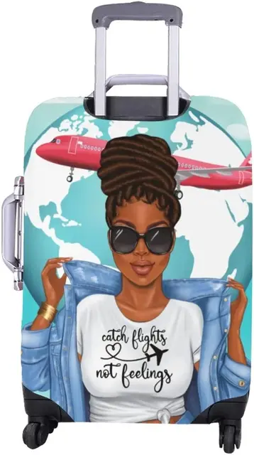 Lela Purple Luggage Black Girl Travel Case