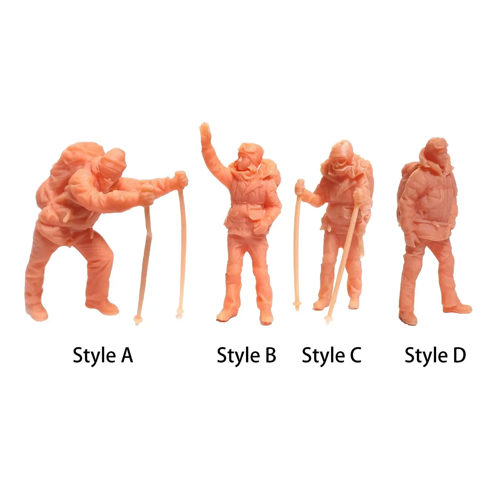 People Figurines 1/64 Unpainted Figures Miniature for Fairy Garden Architectural Layout Project Trains Decoration Collectibles
