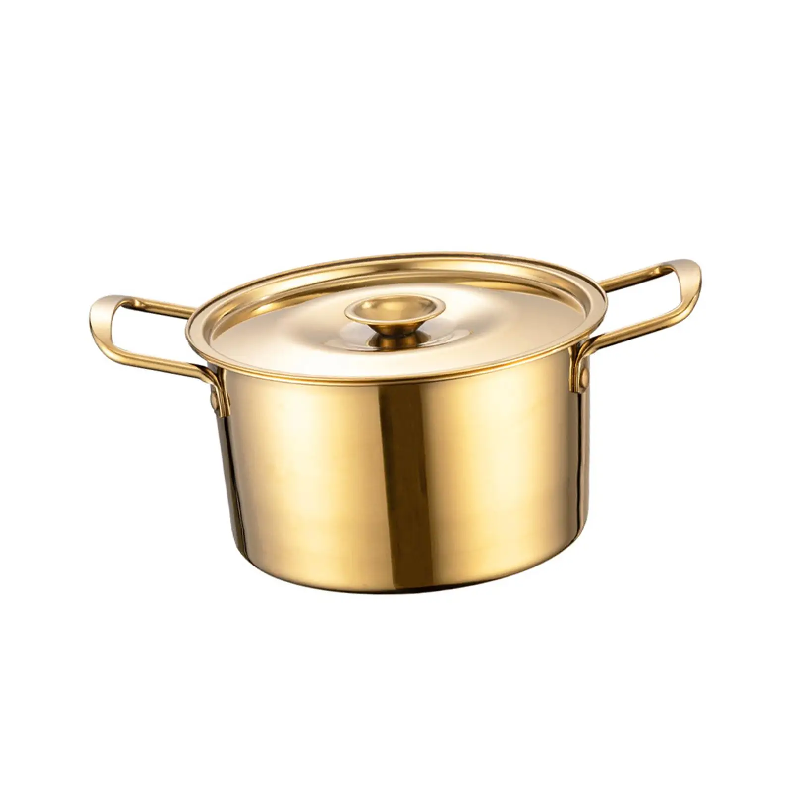 Instant Noodles Pot with Handle Lid Stockpot Stainless Steel Korean Noodle Pot for Stew Soup Pasta Picnic Hiking