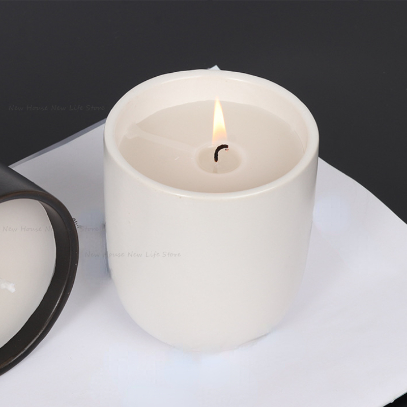 Description Picture 6 of itemConcrete Candle Jar Silicone Mold DIY Round Succulent Flower Pot Plaster Epoxy Resin Storage Box Craft Molds Home Decor Supplies