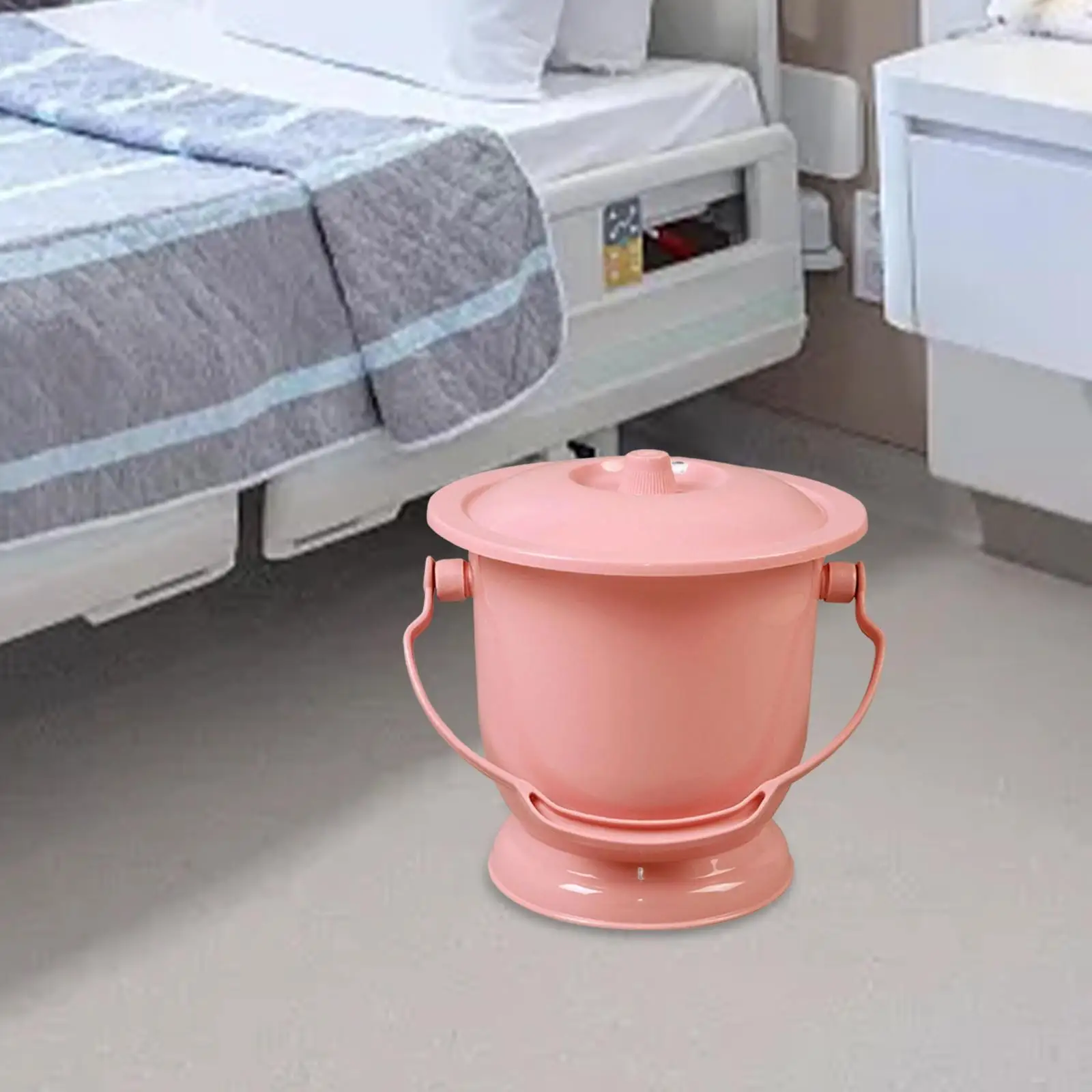 Household Chamber Pot with Lid Spittoon Bedpan Indoor Pee Potty Urine Bucket