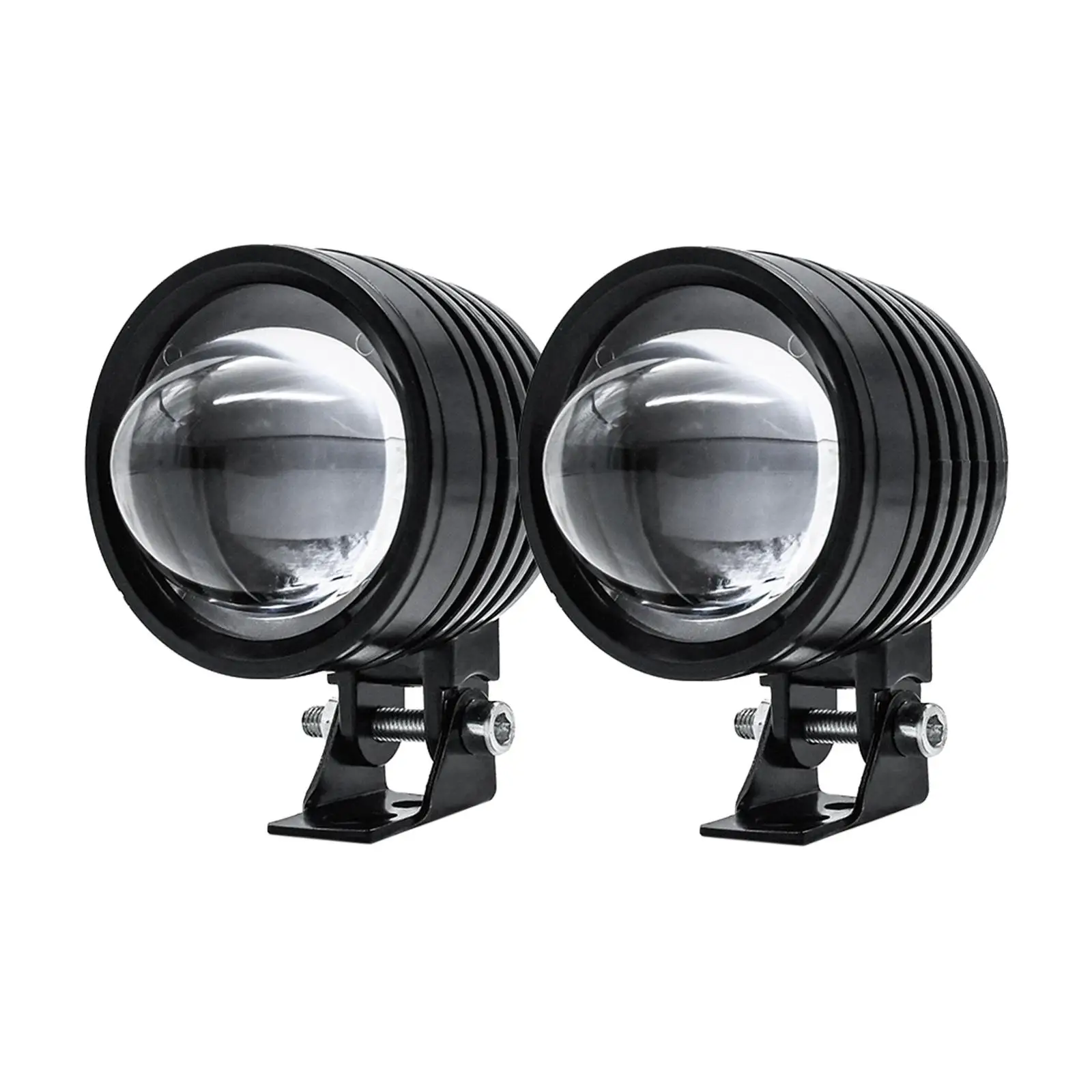 2 Pieces Motorcycle Headlight Assembly IP67 Waterproof Driving Fog Spot Lamp