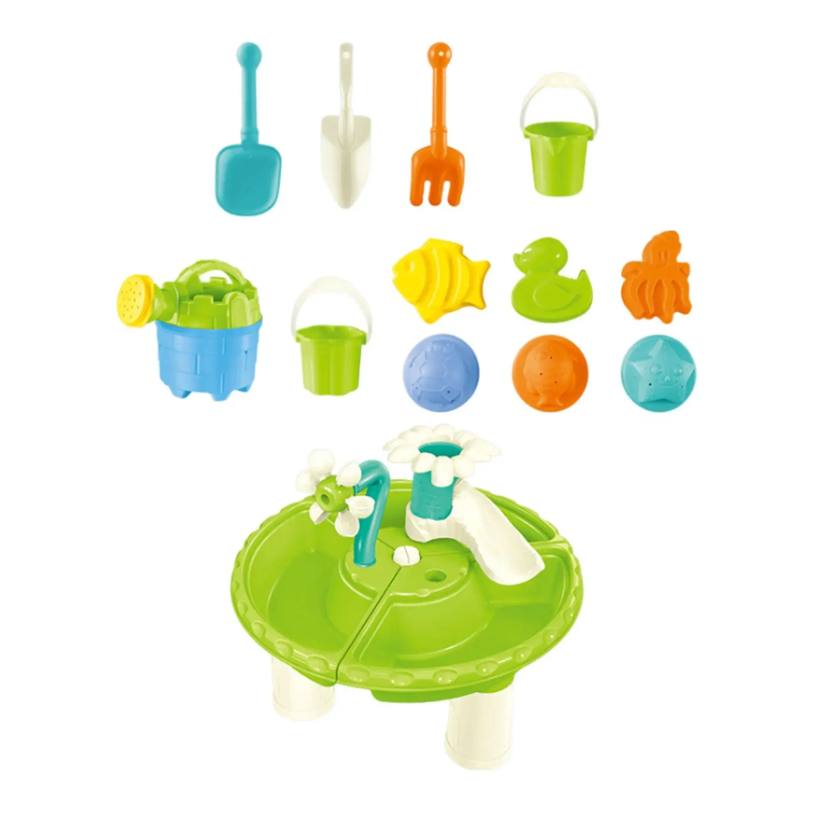 13Pcs kid water Table Outdoor Toys Sand Dredging tool Water Table for Backyard Outside Beach Outdoor Age 1-3 3-5