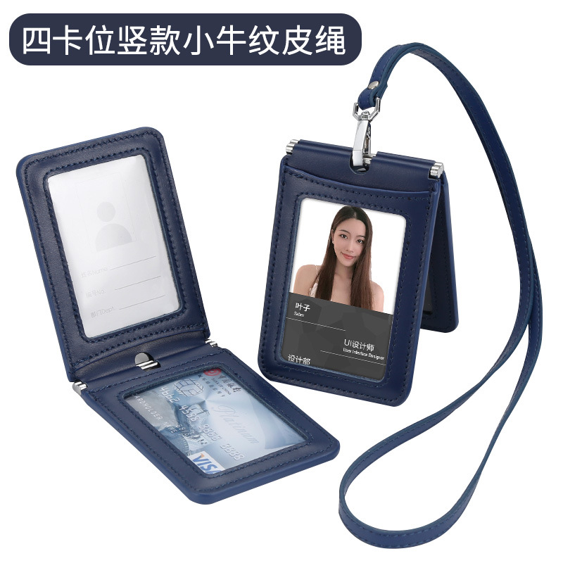 Couro Genuíno ID Card Set, Sleeve Holder,