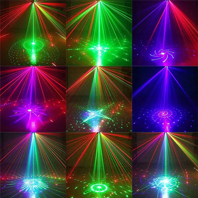 ALIEN Remote DMX Laser Projecteur Strobe Magic Ball UV 4IN1 Effet  d'éclairage de scène DJ Disco Party Holiday Dance Wedding Black Lamp
