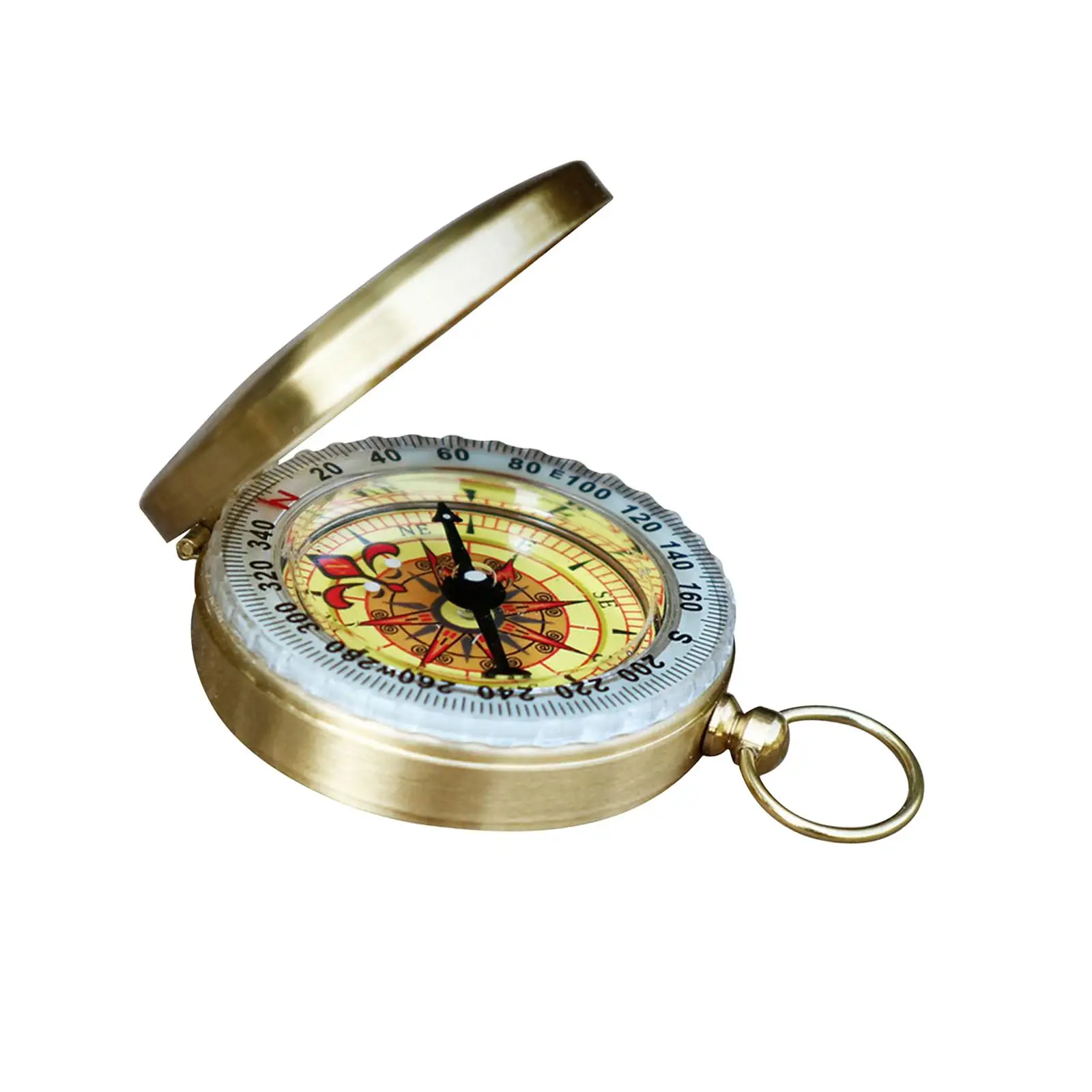 Camping Survival Compass Waterproof Classic Pocket Style Compass Brass Compass for Orienteering Camping Outdoor Activities