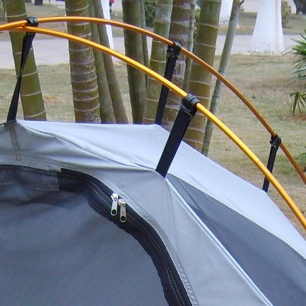 10pcs Camping Split  Clamp for Sheet / Tent Poles,, Black, 15mm / 20mm Optional