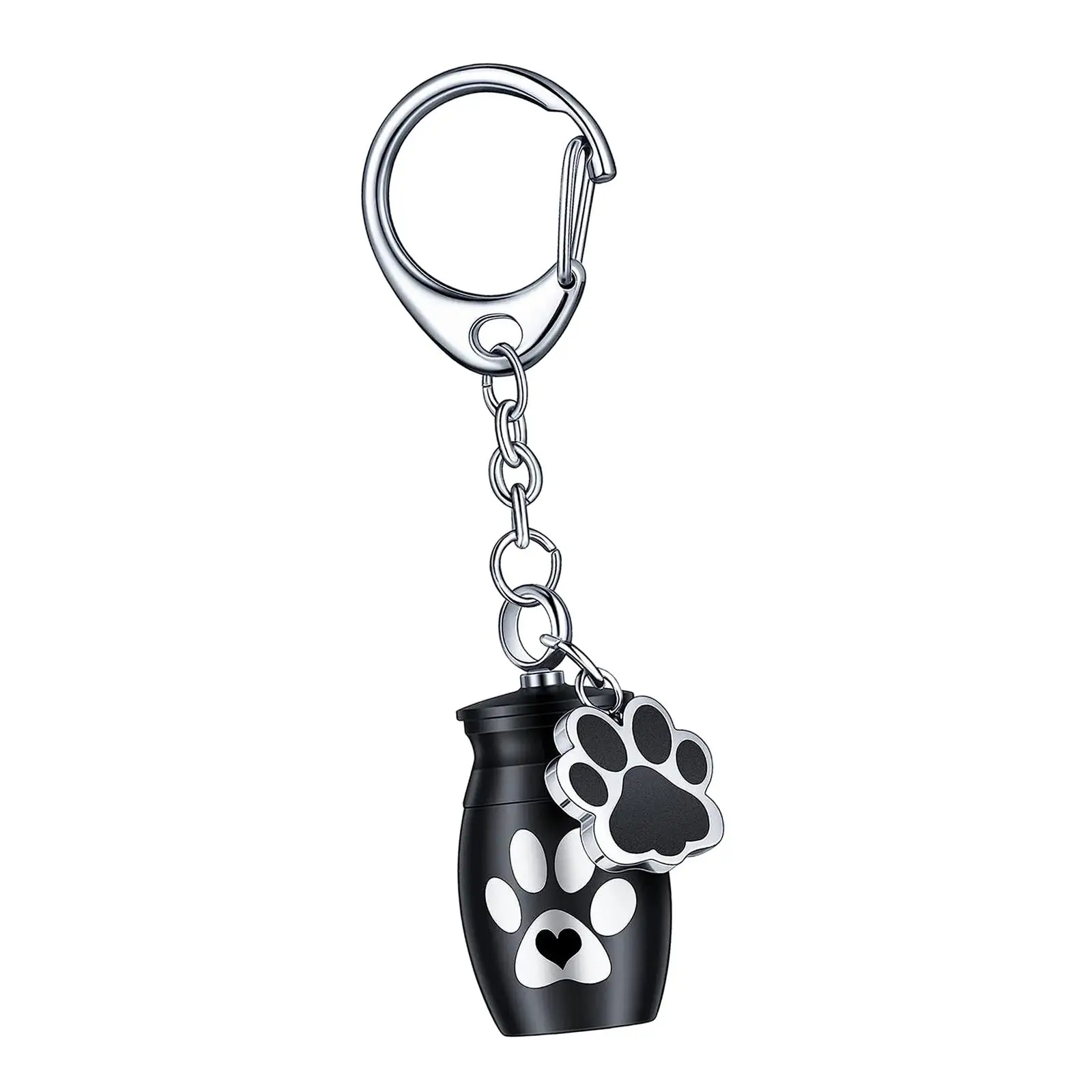 Keychain Pet Urn Durable Pet Hair Storage Jar Cremation Jewelry Pendant for Funeral for Rabbit Bunny Puppy Kitten