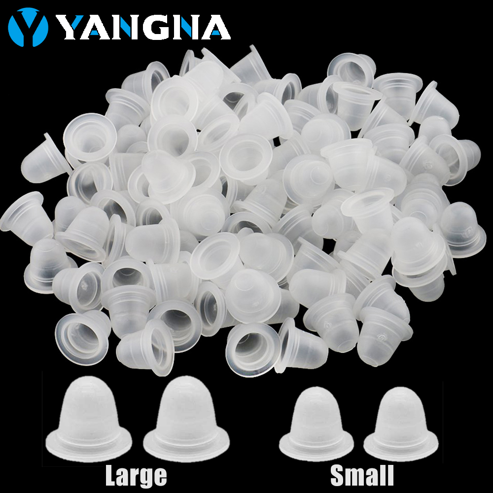 Best of 300 / 500 / 1000Pcs Tattoo Ink Cup Caps Disposable Soft Silicone Microblading Pigment Holder Container For Needle Tattoo Accessories Reviews & Tips