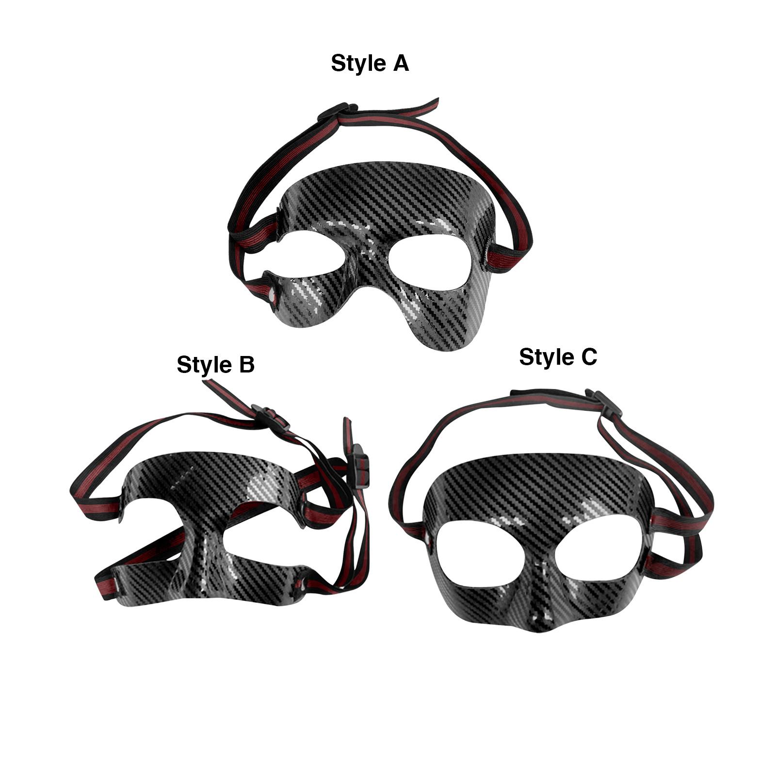 Adjustable Basketball Mask Face Protector Facial Cover Breathable Exercise Nose Guards Face Shield Mask for Women Men Gym
