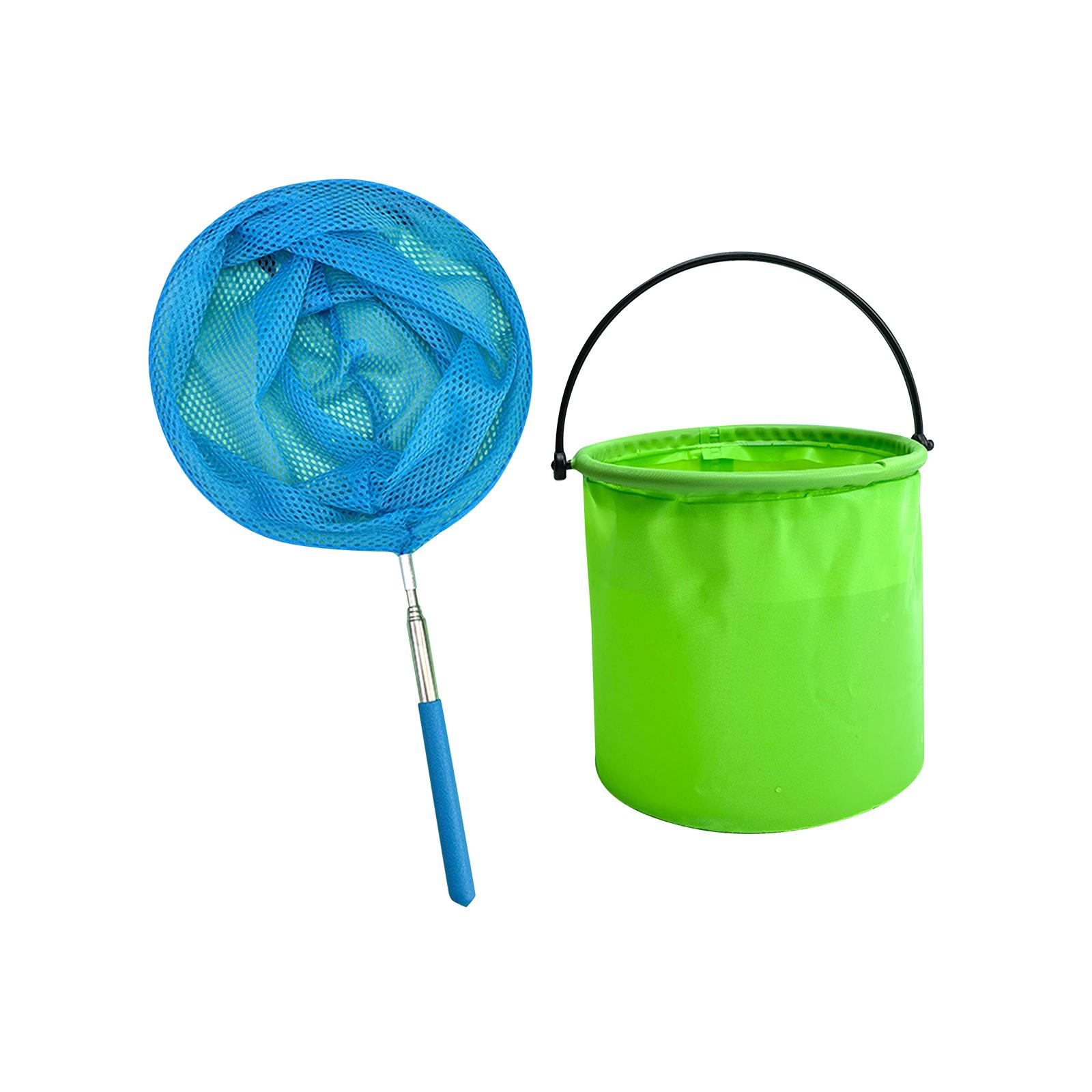 Children's Fishing Net Extendable Kids Toy Retractable Catch and Release for Travel Beach Outdoor Playing Butterfly Caterpillar