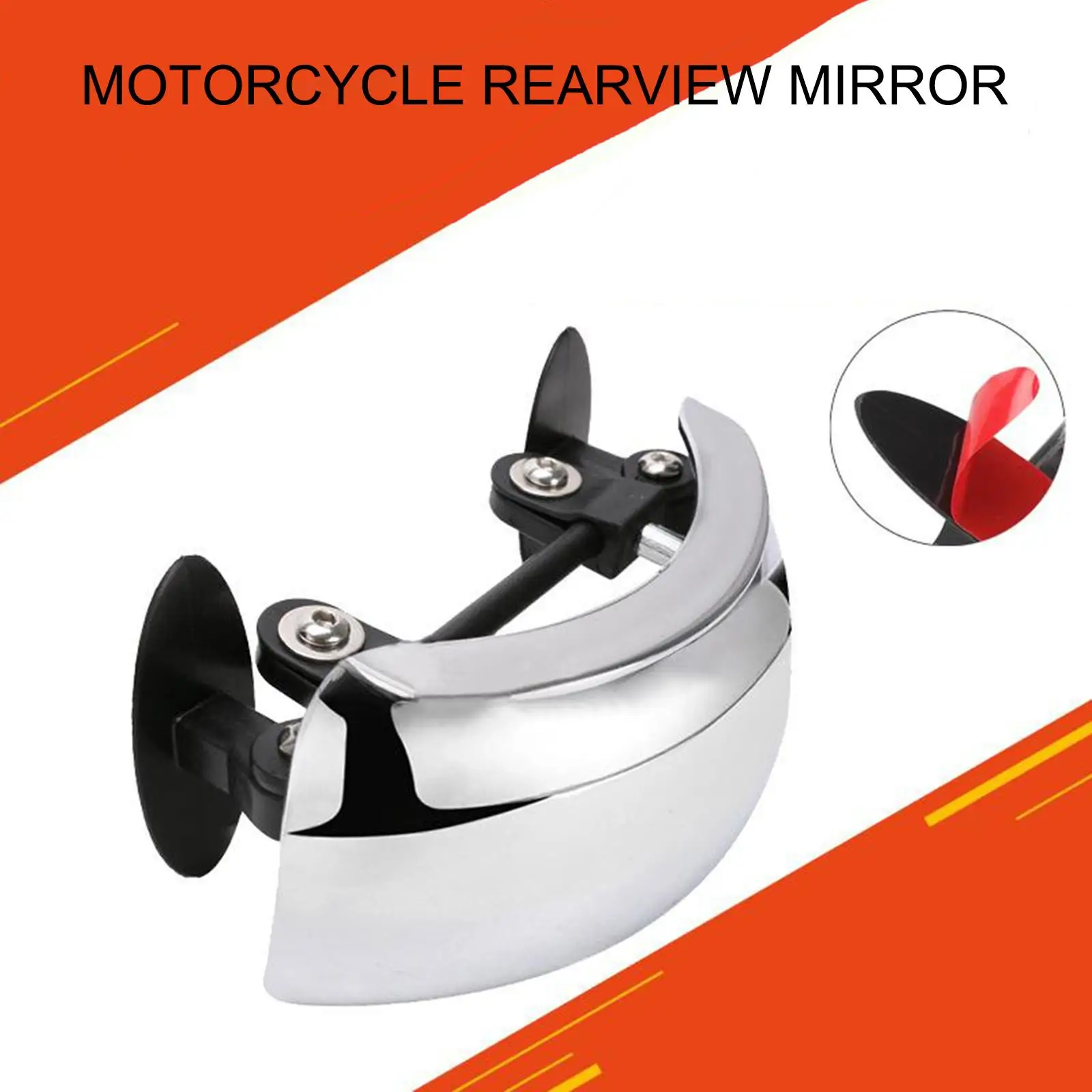 MotorbikeRearview Mirrors  Safety Wide-angle Lens Rear View 