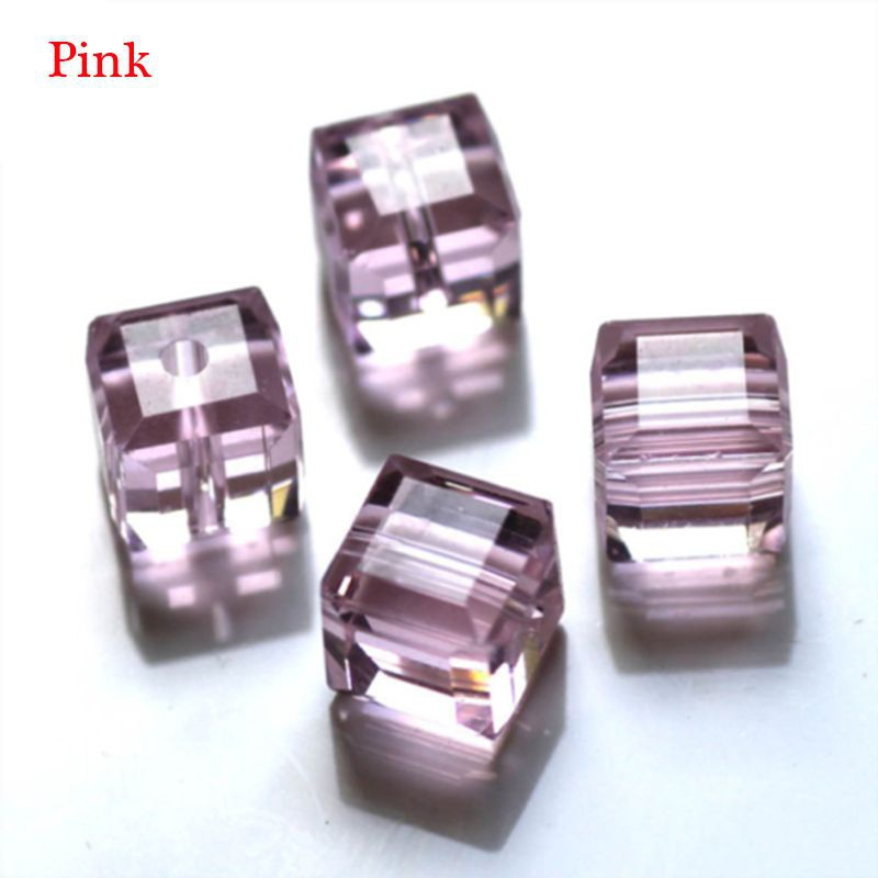 100PCS 2mm Würfel Kristall Glas Lose Perlen Für Schmuck DIY Herstellung Spacer Perlen Geeignet für DIY armbänder halsketten schmuck – Detail 2