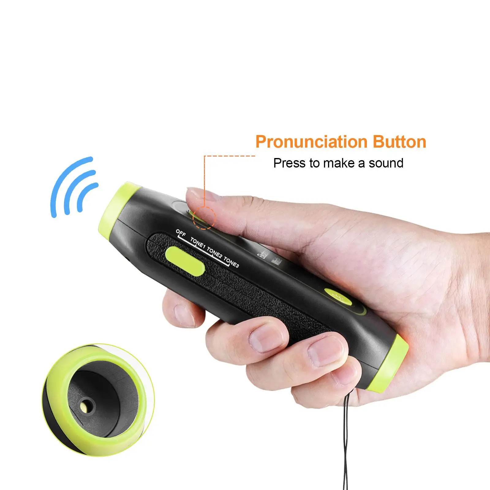 Handheld Electric Whistle 3 Sound with Lanyard for Camping Sports in
