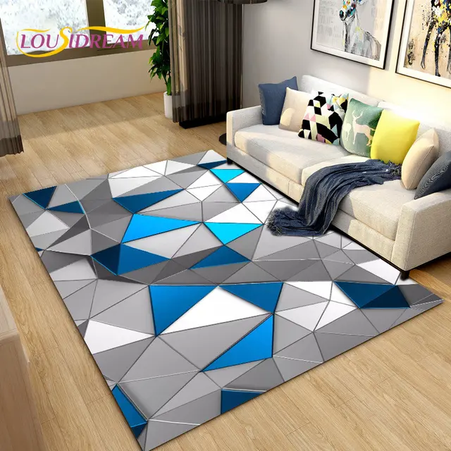 Tappeto con struttura in metallo a rete 3D, tappeto per soggiorno camera da  letto, tappetino antiscivolo per porta d'ingresso ottico geometrico  astratto - AliExpress