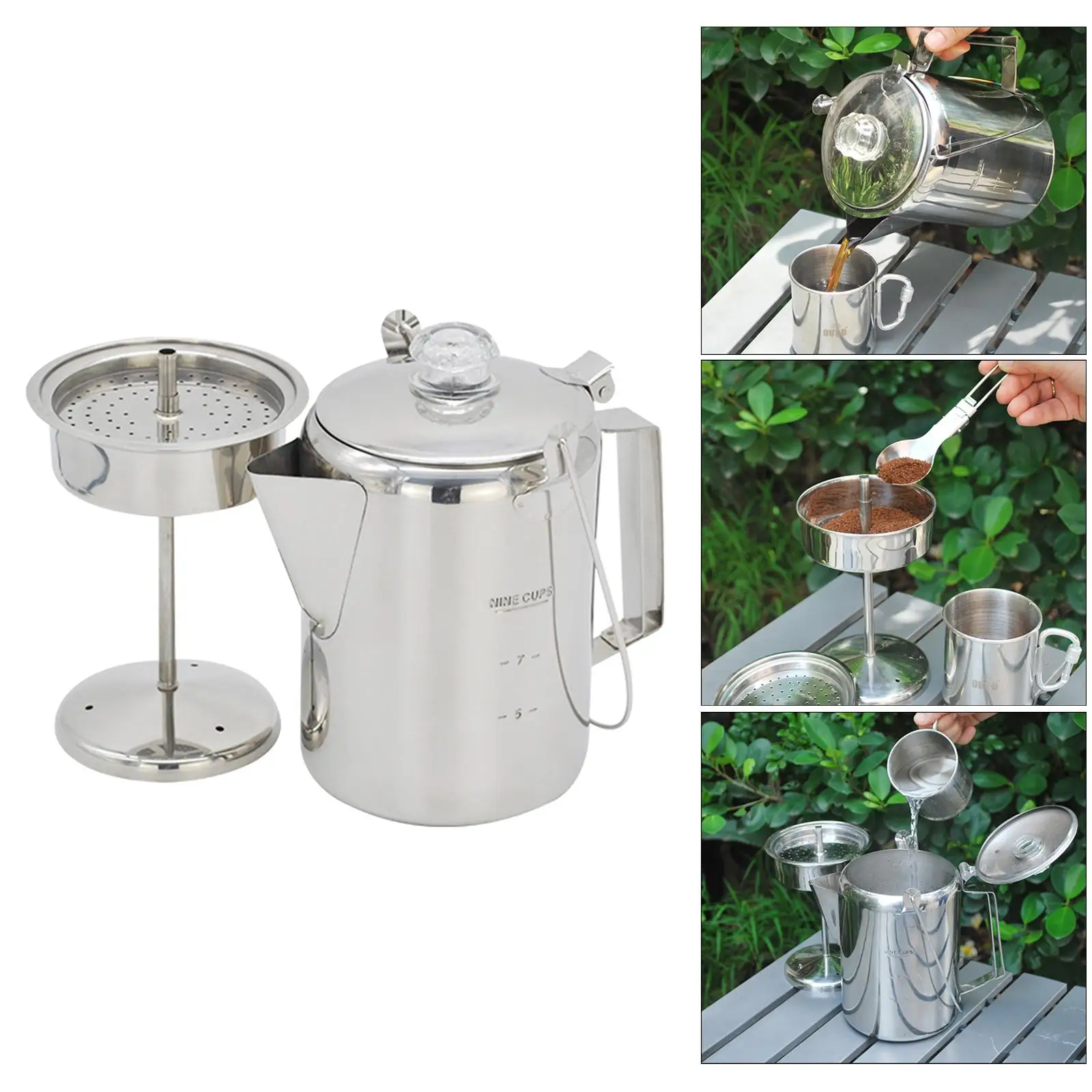 Portable Camping Coffee Cup French Filter Coffee Maker Cookware