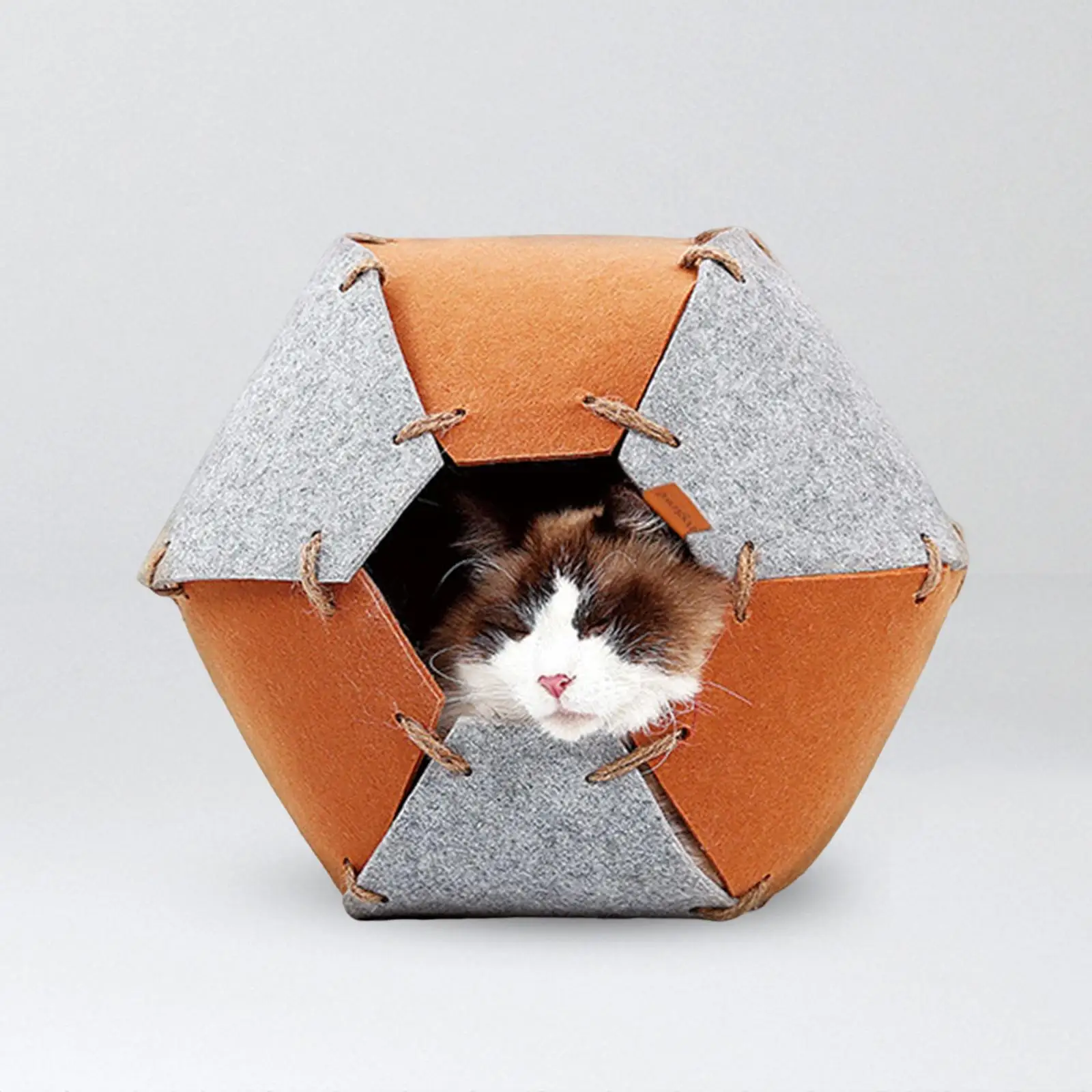 Foldable Felt Cave Cat Bed Hideouts Scratch Resistant Hideaway Nest Sleeping