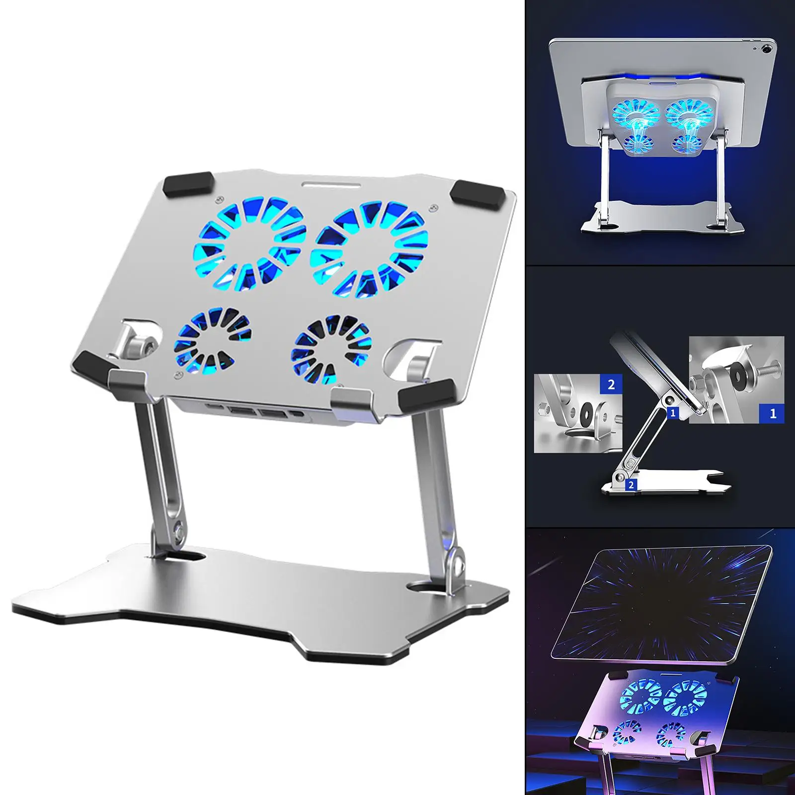 Laptop Stand with Cooling Fan Aluminium Alloy for Laptops 10