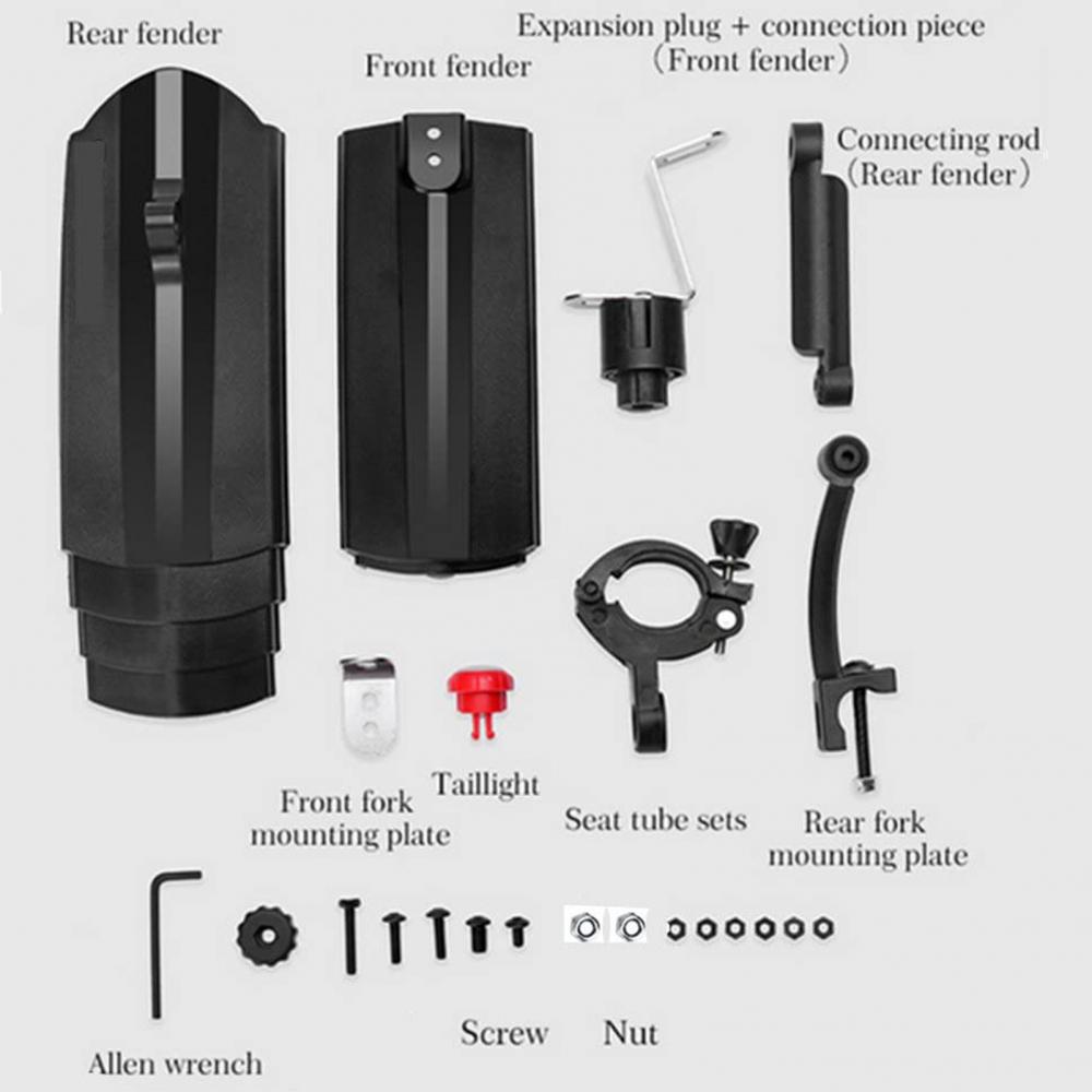 Title 24, Telescopic Bicycle Fenders with Light Adjustabl...