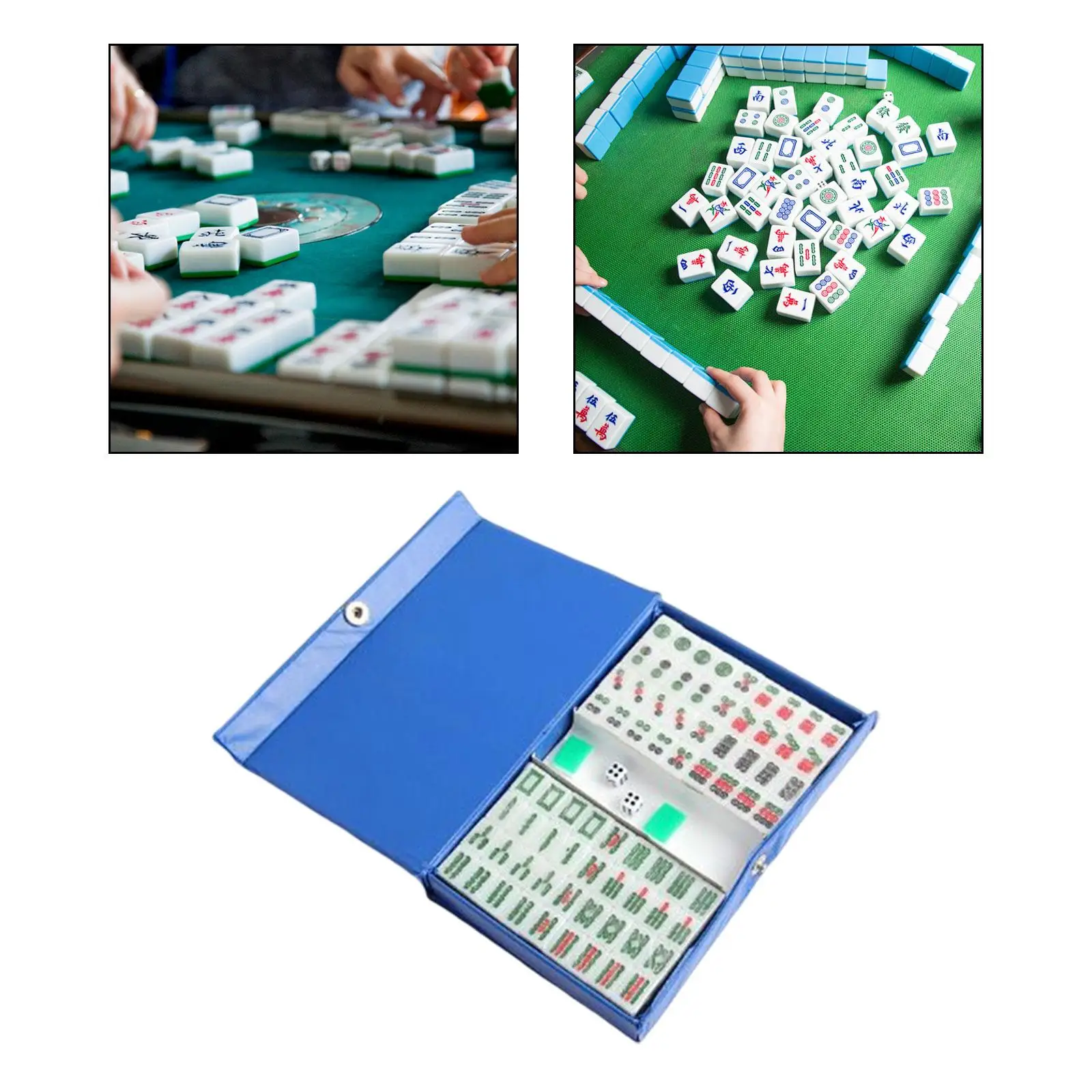 Portable Chinese Mini Mahjong Set Traditional Entertainment Table Game for Home Travel