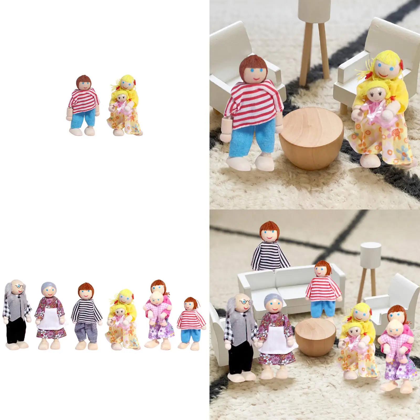 Wooden Dollhouse   Miniature Dolls Accessories Dolls House for Kids