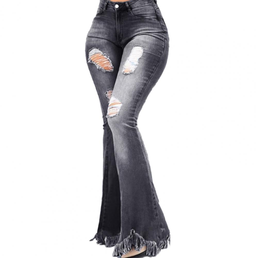 Title 6, Denim Flared Jeans Women Pants High Waist Zippe...