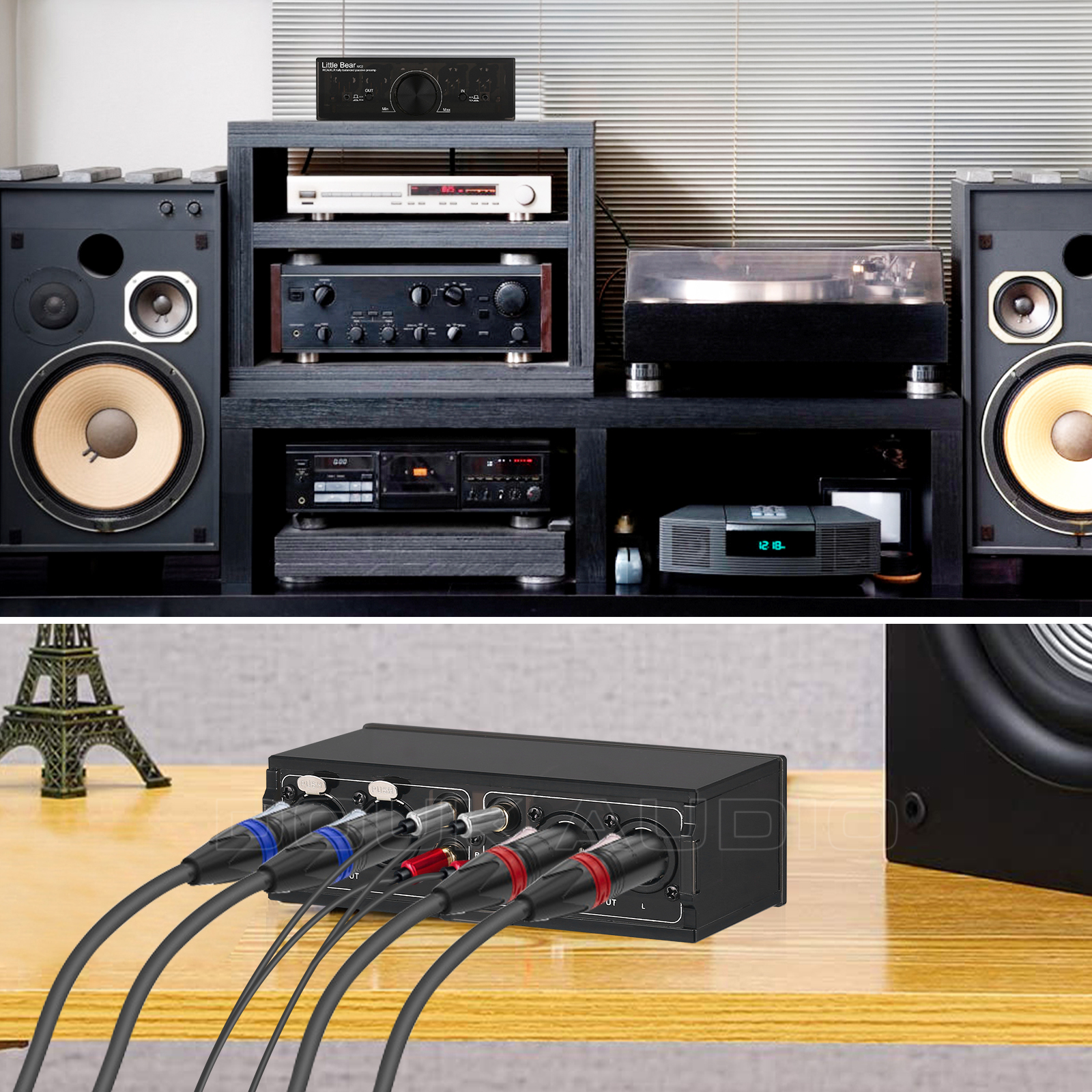 Description Picture 6 of itemNobsound Little Bear MC2 Fully Balanced Passive Preamp Pre-Amplifier XLR/RCA Controller Audio Signal Switcher