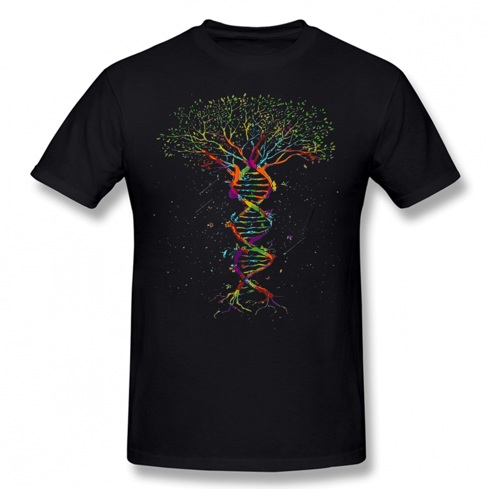 Lustige Baum des Lebens DNA Geek T-Shirts Grafik Baumwolle Streetwear Kurzarm Geburtstagsgeschenke Sommer Stil T-Shirt Herrenbekleidung – Detail 2
