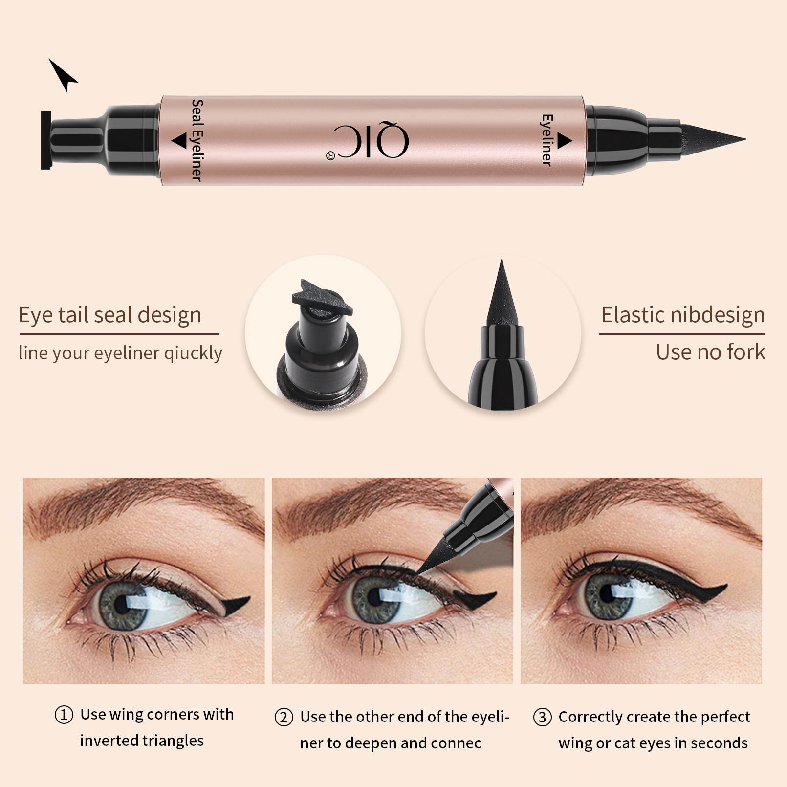 Best of Colour Eyeliner Stamp Seal Pen Long Lasting Waterproof Blue Eye Liner Liquid Black Pencil Make-up For Women Cosmetics Tool Reviews & Tips - Image 5