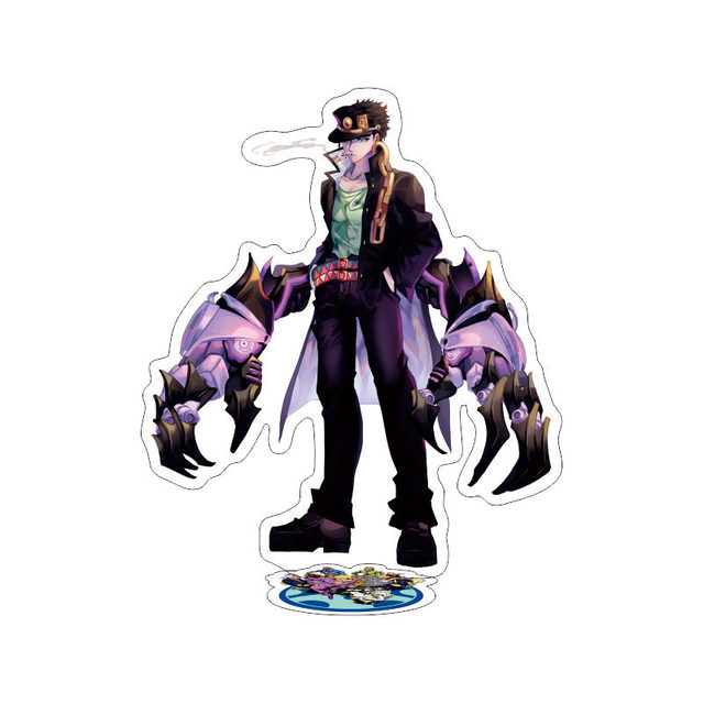 JoJo's Bizarre Adventure Anime TV Series Logo 6 Tall Custom Jotaro  Standing Pose Laser Engraved Acrylic w/LED Light Base 