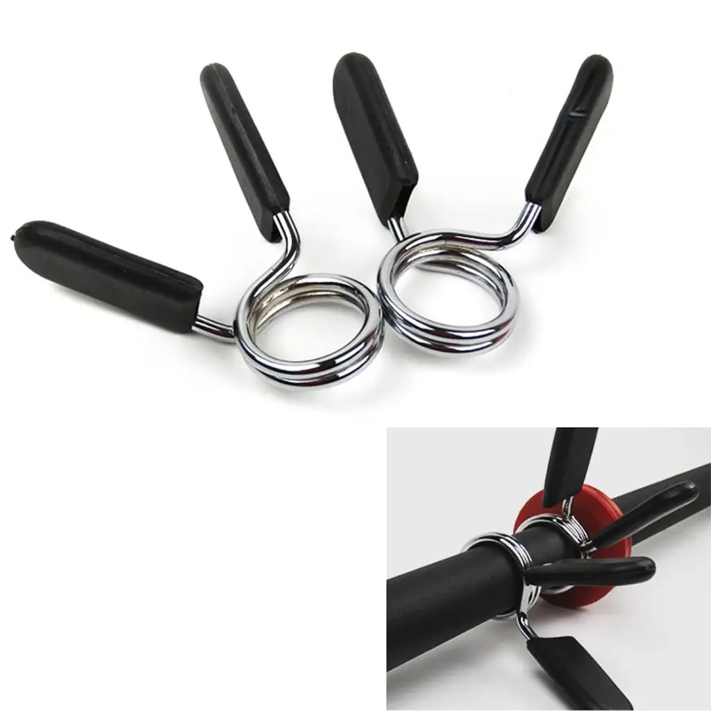 Barbell Clamps for Locking Standard Bar Spring Clips for Dumbbell
