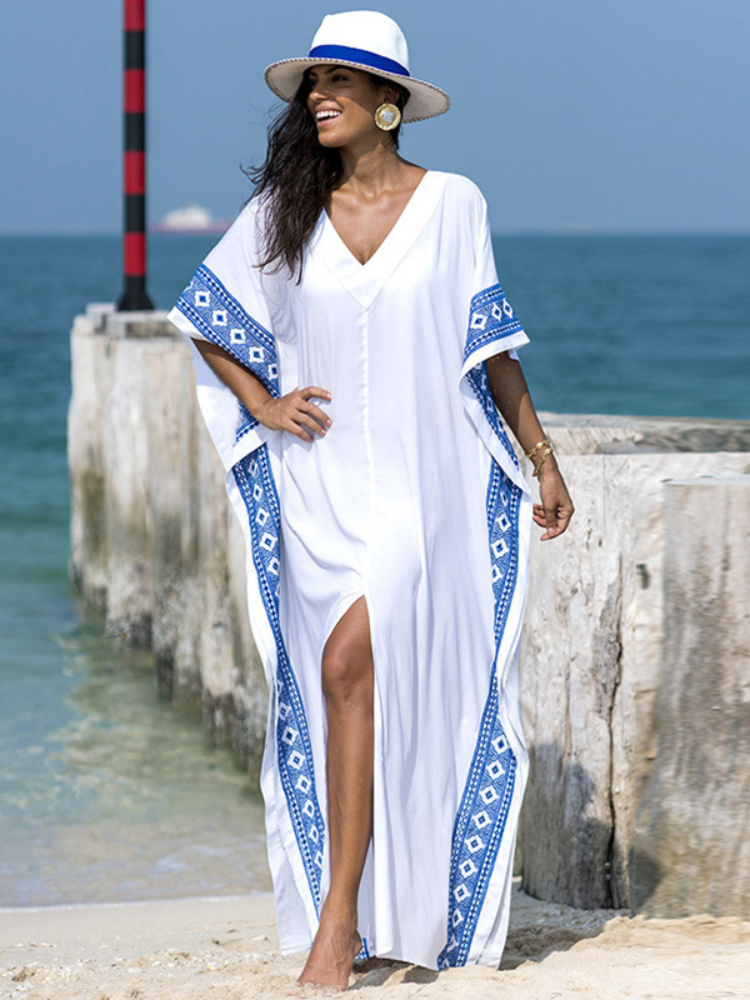 Kaftan vestidos de praia das mulheres cobrir