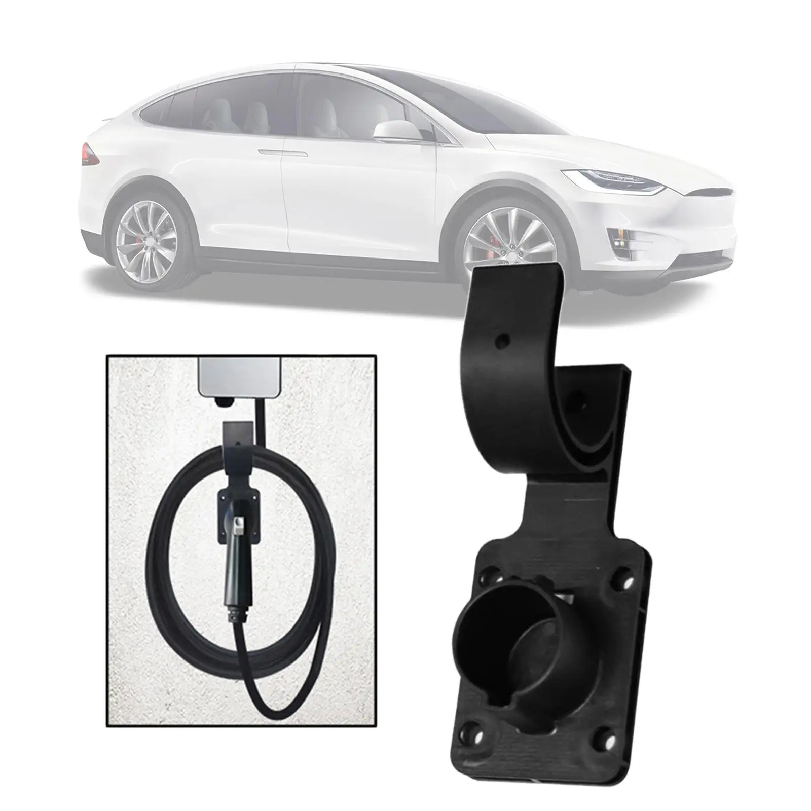 EV Charger Holder Easy Installation EV Charger Cable Holder Gun Head Socket Fit for Electric Car