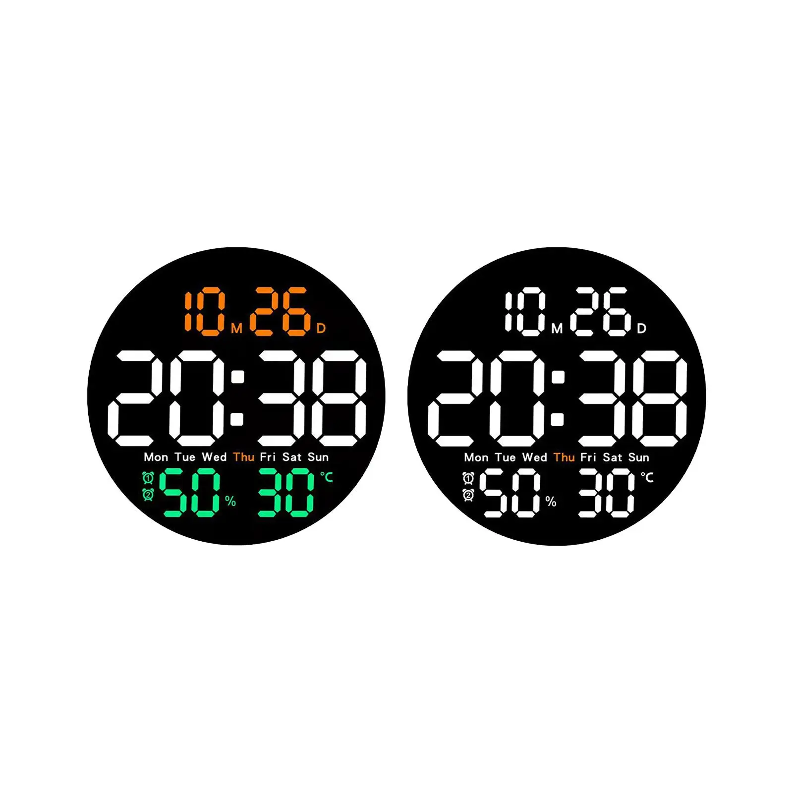 Digital Wall Clock Mute Count up Countdown Timer Clock Multifunctional 12/24H Electronic Clock for Study Room Indoor Decoration