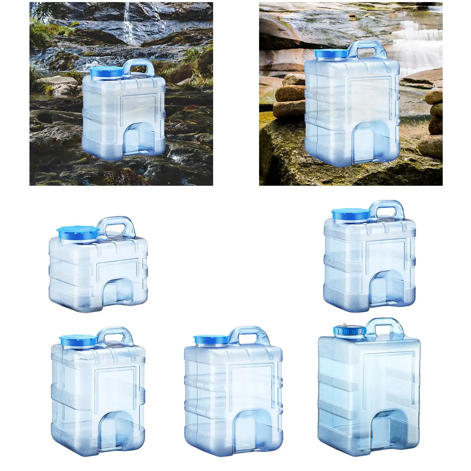 Camping Water Container, Water Storage Bucket, Water Bottle Carrier for Backpacking