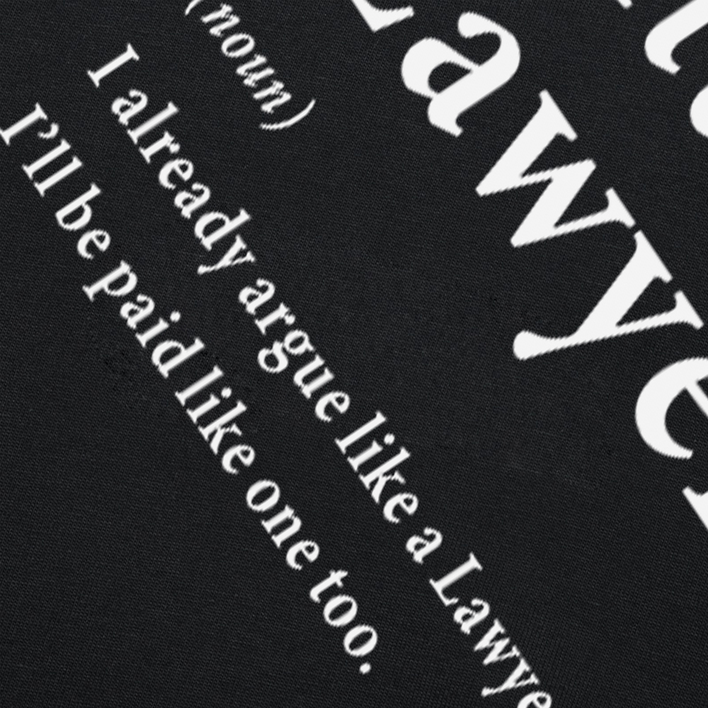 New Law School Student zukünftige Anwalt Geschenke T-Shirts Rundhals ausschnitt Kurzarm Mode T-Shirt Kleidung lässig Basic T-Shirts – Detail 5