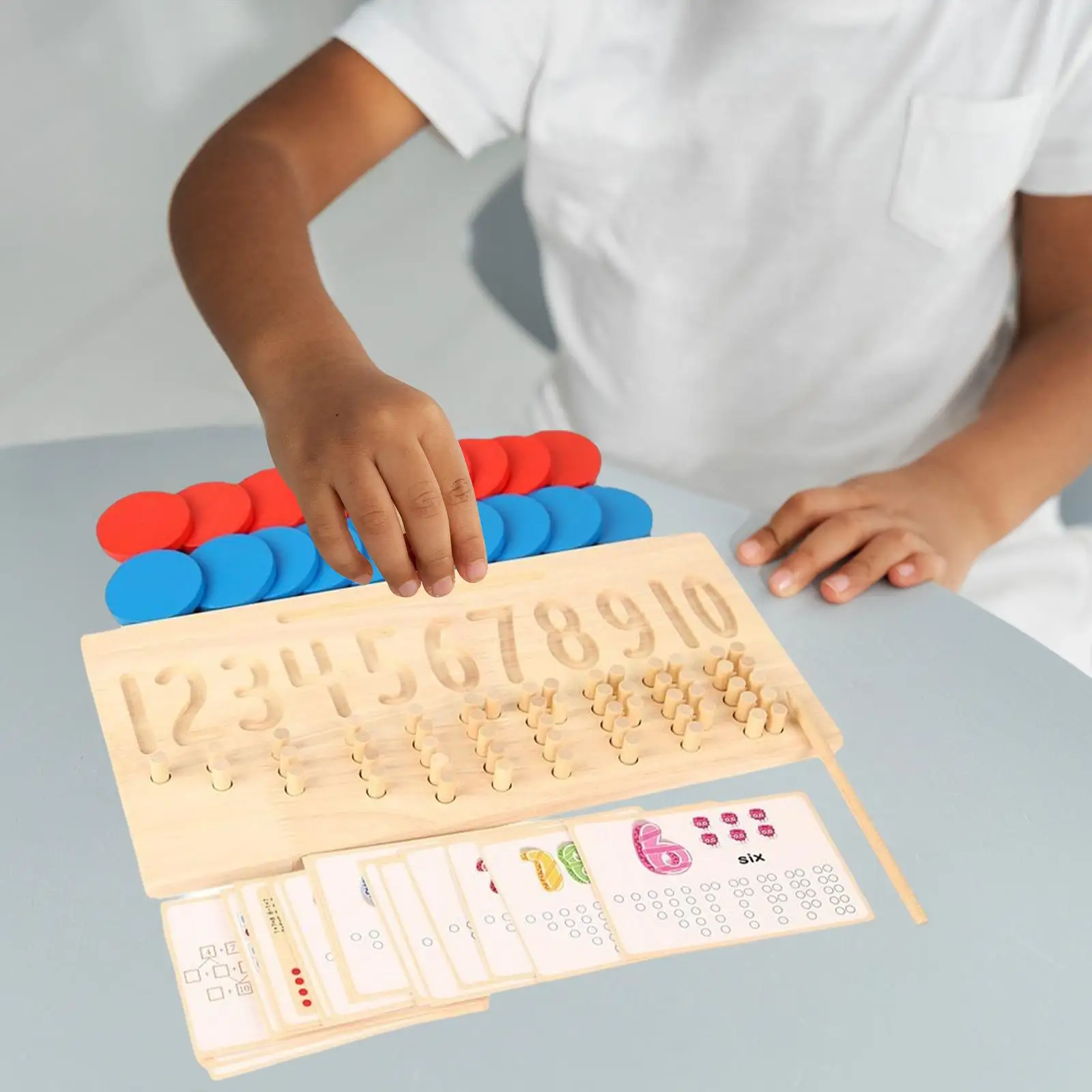Wooden Tracing Board Education Handwriting Aids Montessori Fine Motor Early