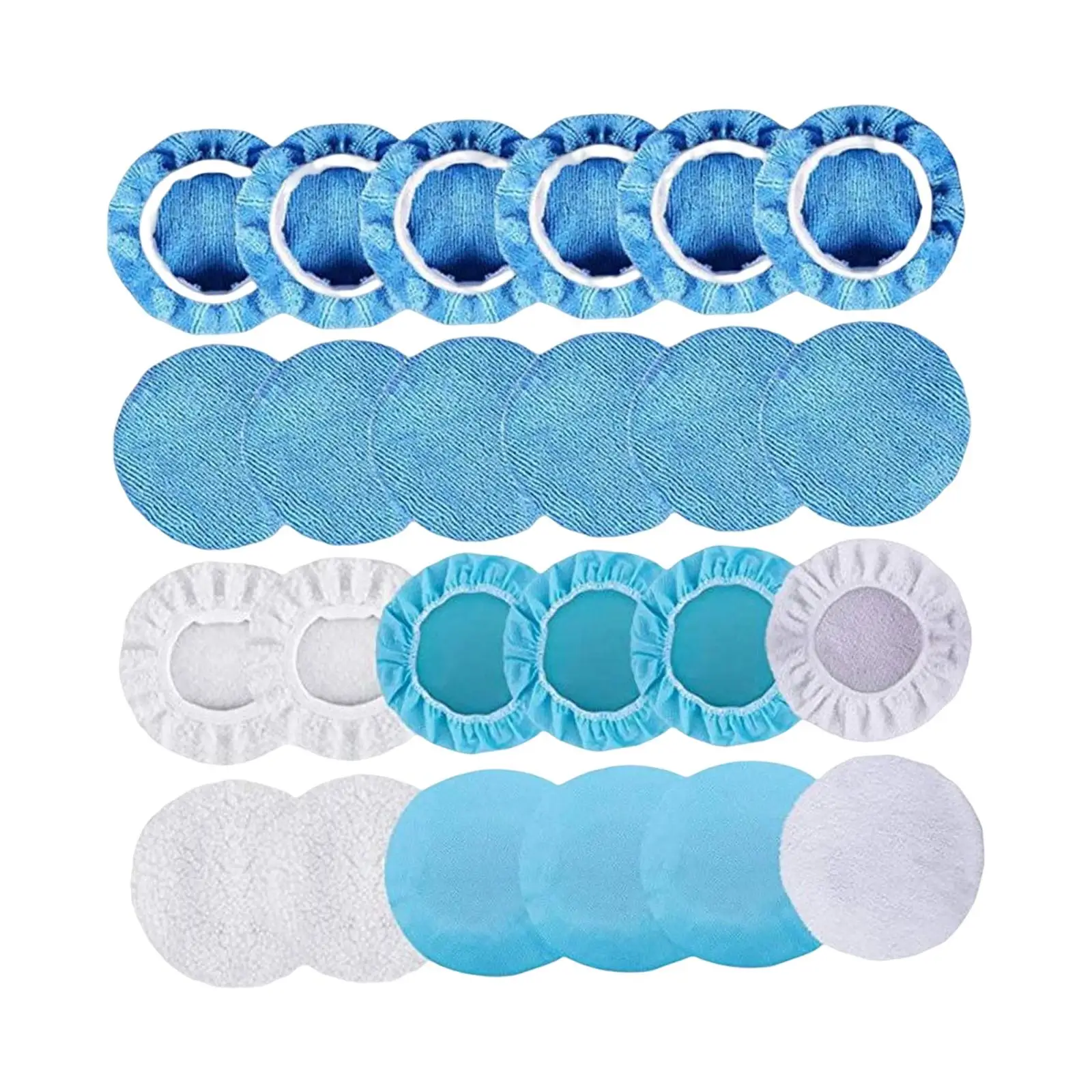 24Pcs Multipurpose Car Wax Applicator Pads Polisher Pad Cover Microfiber Detailing Buffing Pads for Interior Cleaning Polishing