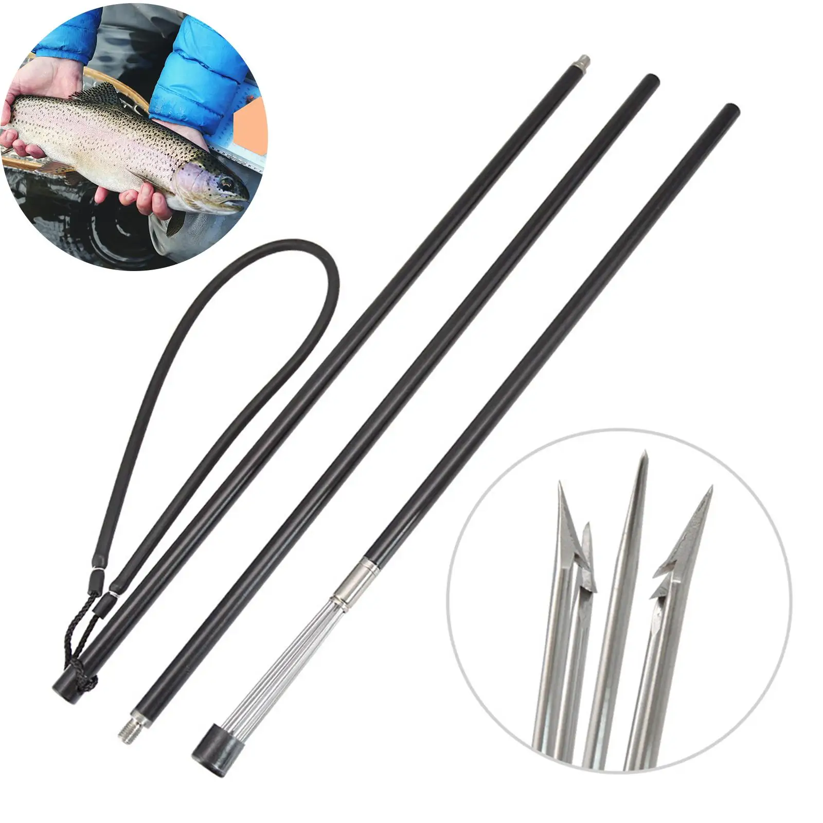 Fishing Spear Telescopic Fish Spear Pole Tool Outdoor Fishing Gear Diving Spear
